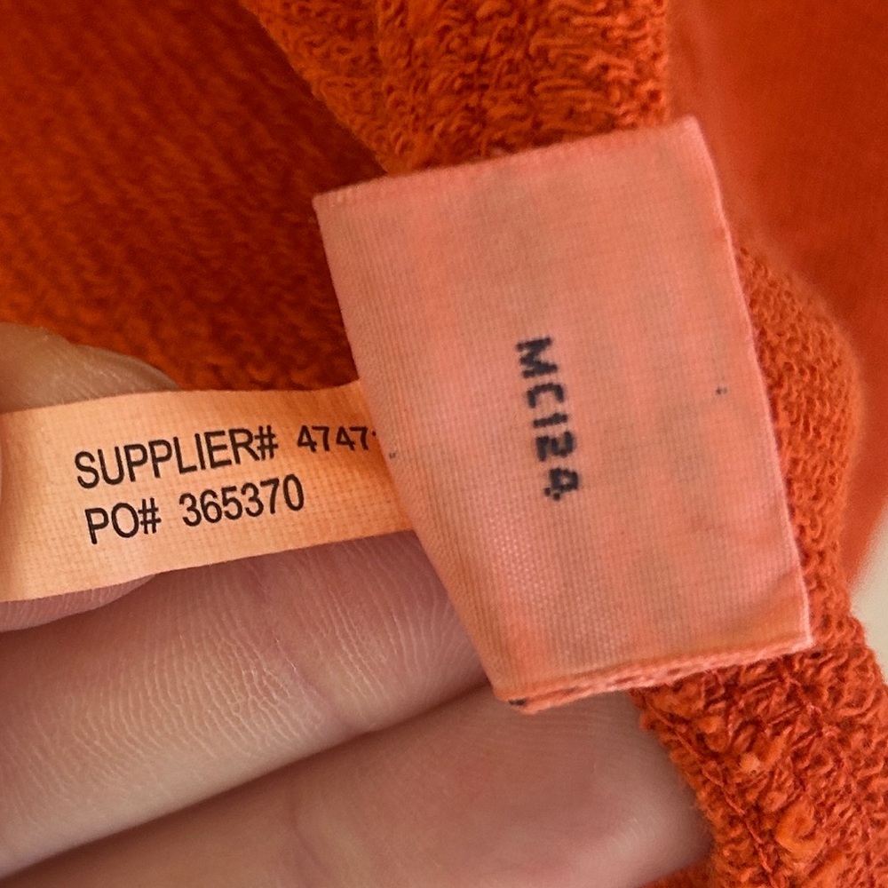 Y2K POLO RALPH LAUREN Orange Full Zip Hoodie Jacket Preppy Mall Casual | Men’s S - Picture 15 of 15
